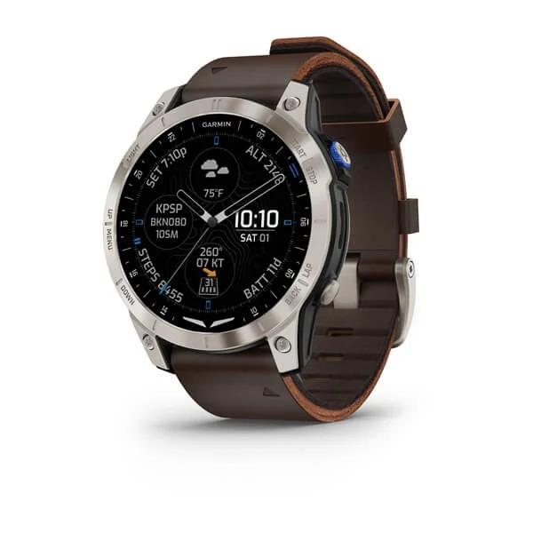 D2™ Mach 1, Aviator Smartwatch with Oxford Brown Leather Band